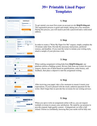 39 Printable Lined Paper Templates. Online assignment writing ...