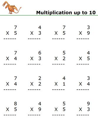 online printable multiplication worksheets