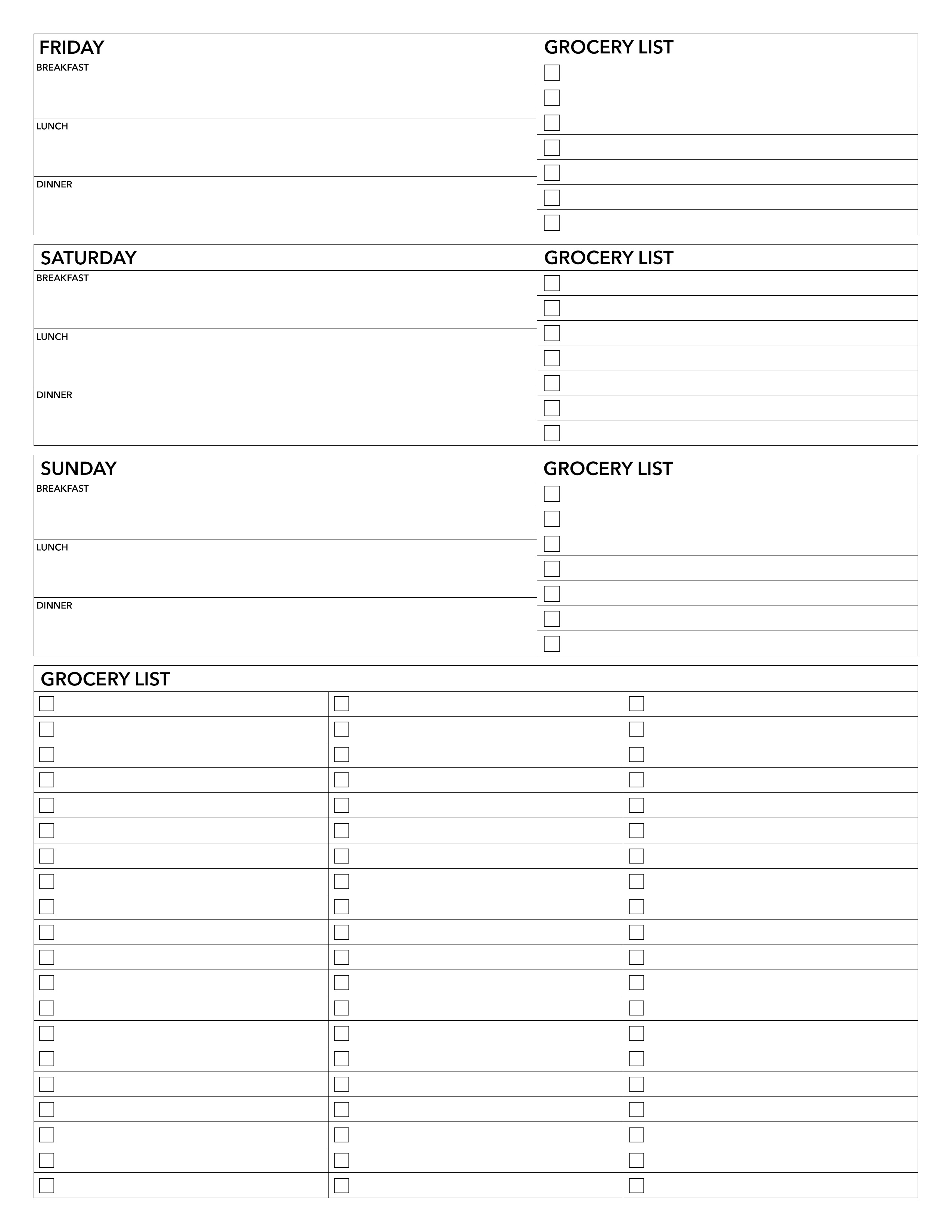 online printable planner 2018