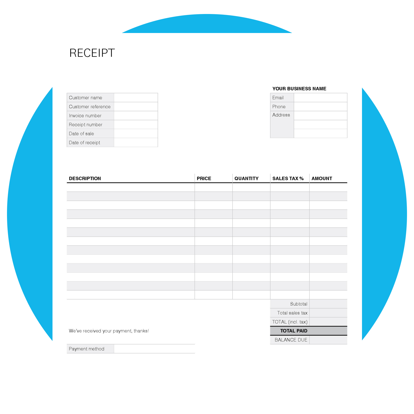 online printable receipt maker