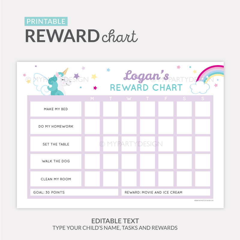 online printable reward charts