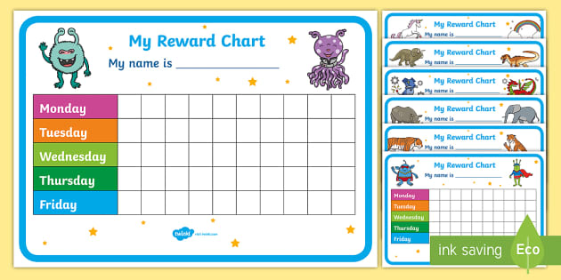 online printable reward charts