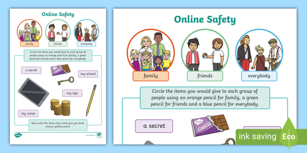 Internet Safety Worksheet - IT Resources (Lehrer gemacht)