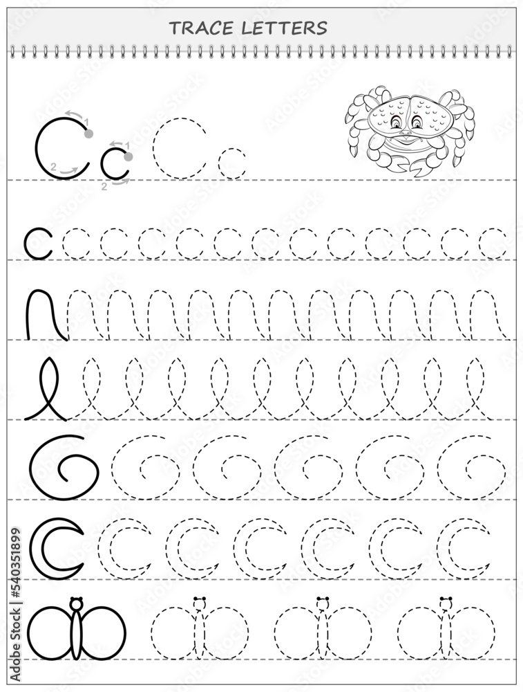 Educational page on line for kids. Black and white printable ...
