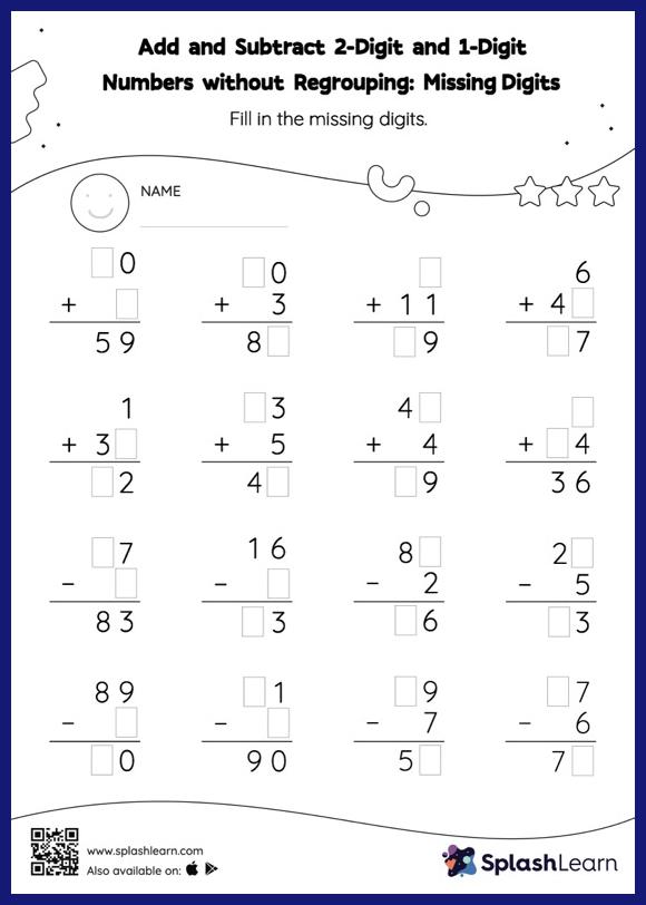 2-digit Subtraction without Regrouping Worksheets for 2nd Graders ...
