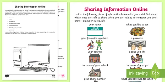 Helping Children Stay Safe Online | Parent Information Sheet