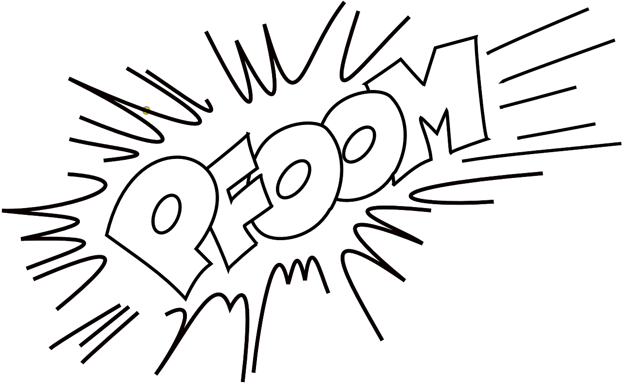 onomatopoeia black and white
