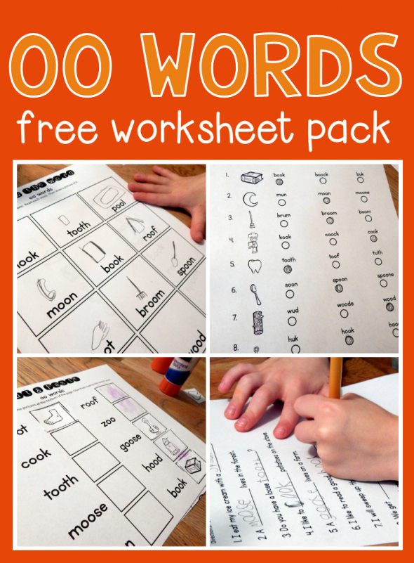 Worksheets for oo words - The Measured Mom