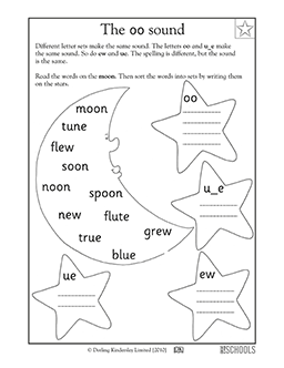 oo words - Letters and Sounds by URBrainy.com