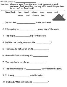 Find and Write the Short oo Sound Words Differentiated Worksheet ...