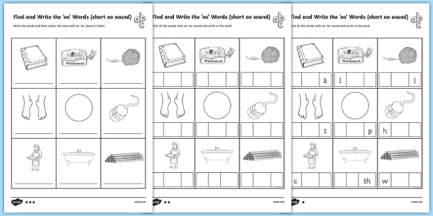 Words with OO - Phonics Activities and Printable Teaching ...