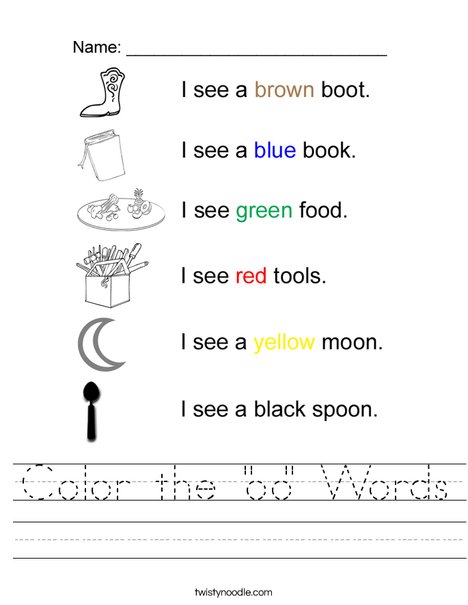 oo words - Letters and Sounds by URBrainy.com