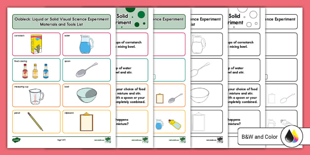Oobleck: Liquid or Solid Visual Science Experiment for Special ...
