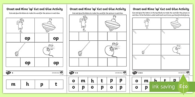 op word family worksheet