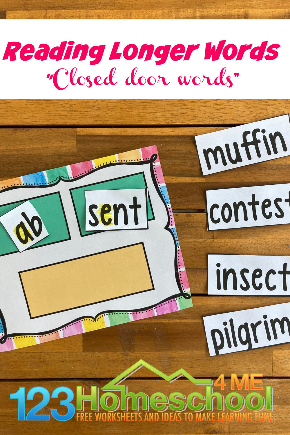 FREE Printable Open and closed syllables Reading Activity