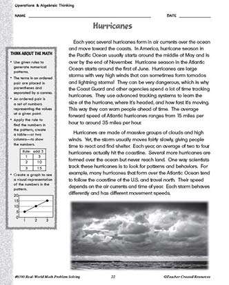 Operations and Algebraic Thinking Worksheet | Hurricanes ...