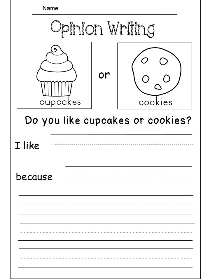 Free Opinion Writing Printable - kindermomma.com