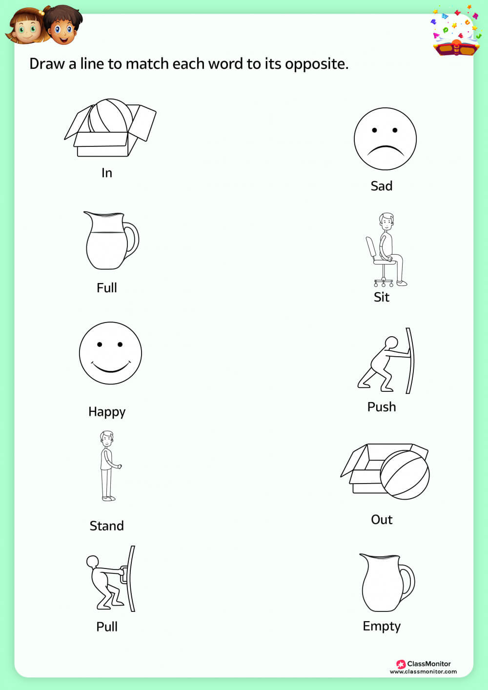Worksheet Opposites ClassMonitor Worksheets Library Worksheet Opposites ClassMonitor Worksheets Library