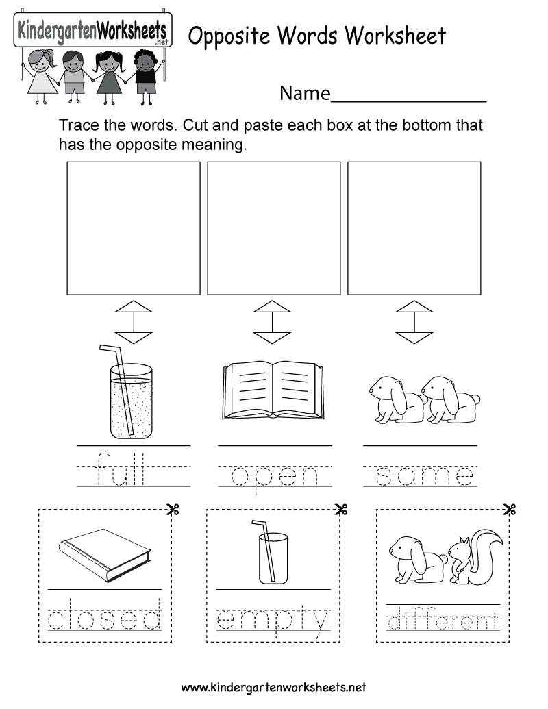 Opposites online exercise for kindergarten  