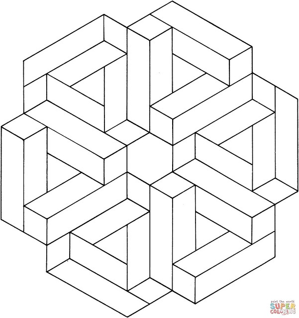 optical illusions coloring sheets printable