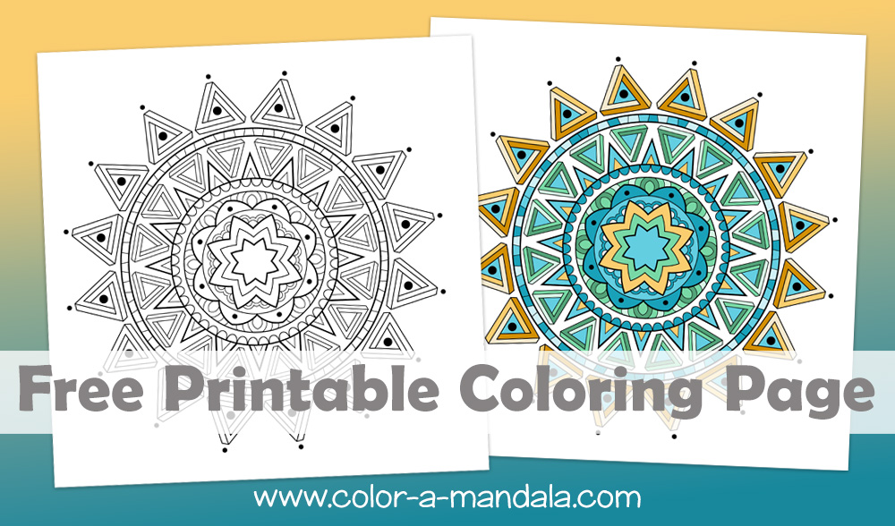 Optical Illusion Mandala Coloring Page (M129) - Free Printable ...