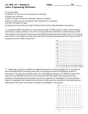 Free optimization with linear programming worksheet, Download Free ...