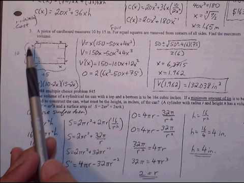 3.7 Optimization Worksheet 1 (part 1)