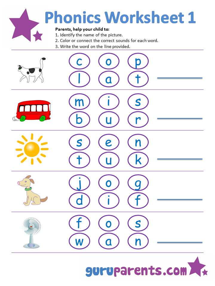 Phonics - Worksheet Digital