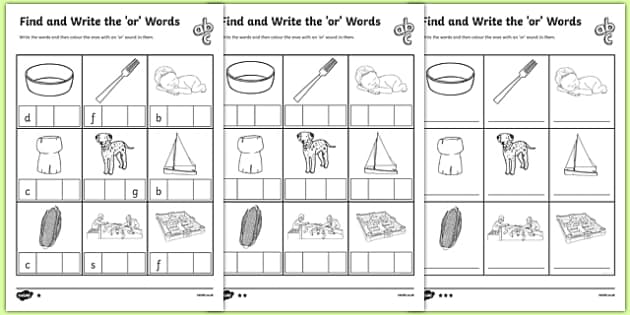 or Words Phonics Worksheet | Phonics Resources | Twinkl