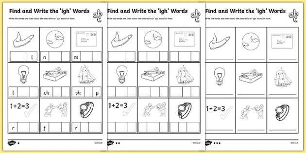 or words phonics worksheet