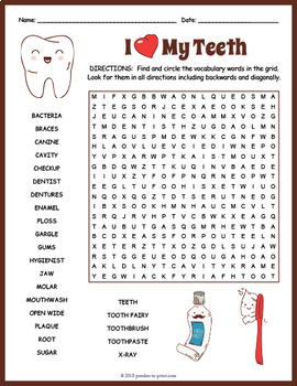 oral hygiene worksheet