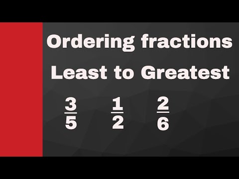 order fractions from least to greatest worksheet
