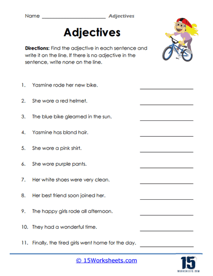 Adjectives Worksheets - 15 Worksheets Library