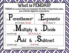 order of operations printable