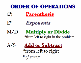 Order of operations