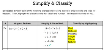 order of operations worksheet doc