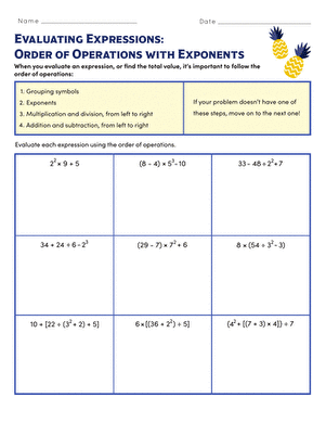 order of operations worksheet generator