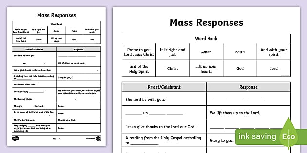 order of the mass worksheet