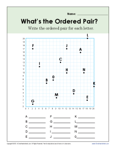 Whats the Ordered Pair? | 5th Grade Geometry Worksheets