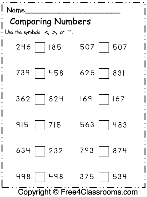 ordering 3 digit numbers worksheet 2nd grade