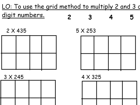 Multiply 2 and 3 digit numbers using grid method KS2 | Teaching ...