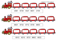 ordering 4 digit numbers worksheet year 3