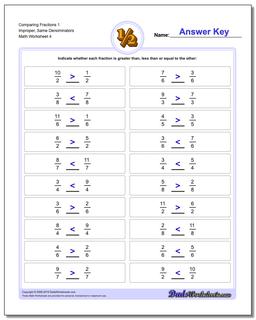ordering fractions worksheet 5th grade