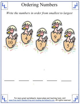 Ordering Numbers:Counting Worksheets