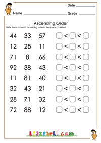 Ordering Numbers Worksheet For Grade 1,Teachers Printables ...