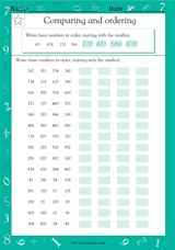 2nd Grade Comparing Values Worksheets