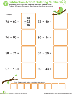 Ordering Numbers | Worksheet 