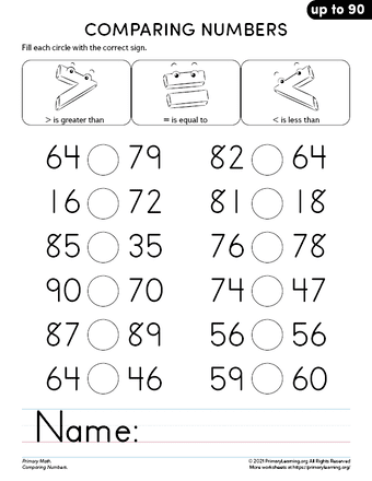 ordering numbers worksheet for grade