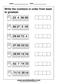 Numbers - Ordering Numbers 1-100 / FREE Printable Worksheets ...