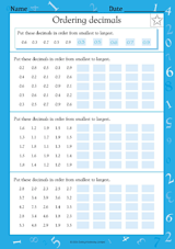 Ordering Numbers Worksheets